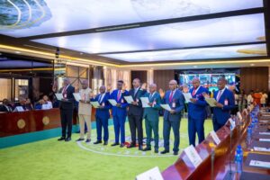 Local Government Chairmen being sworn in.